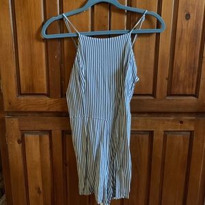 Blue and White stripes romper